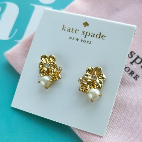 Kate Spade earrings gold flower earrings